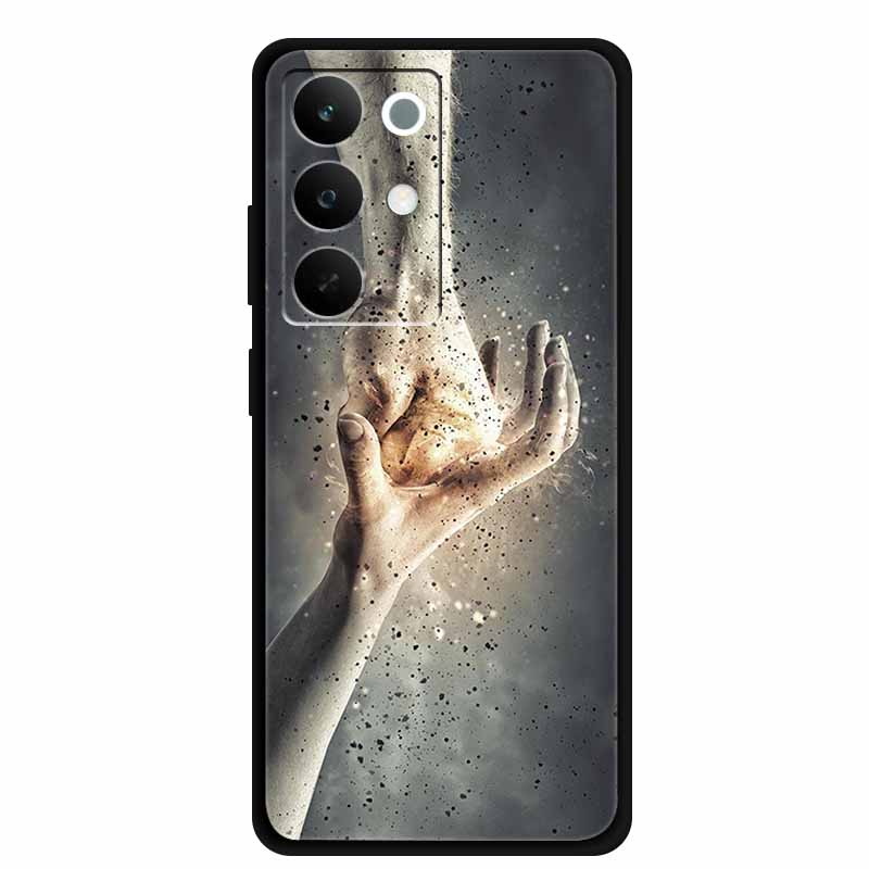 

Чохол для телефону Realme C85 5G 2025 Квіти Чорний Силіконовий М яка Задня Кришка Чохол Для Realme C85 Pro Чохол 6.8 C 85 Pro Coque Funda Realme C85 Pro