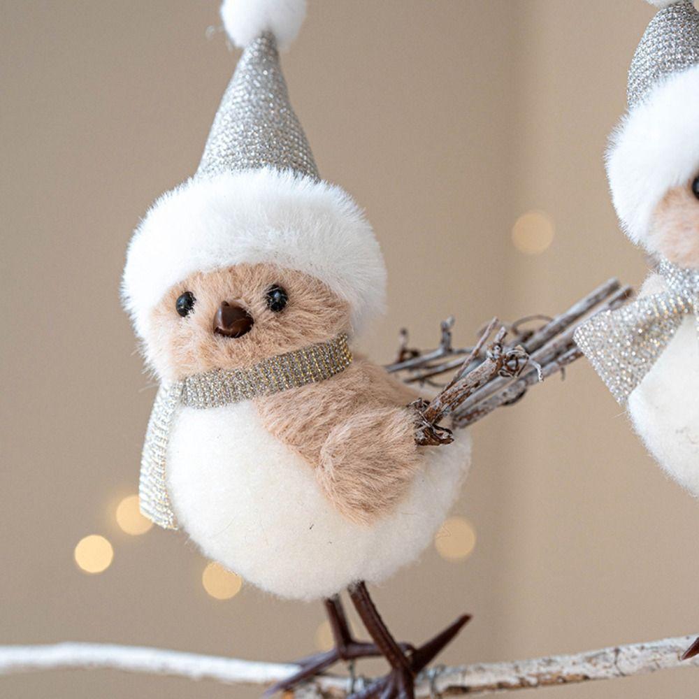 Julpynt Liten Fågel Docka Söt Julgransdekor Trendig Julgranshänge Julpynt