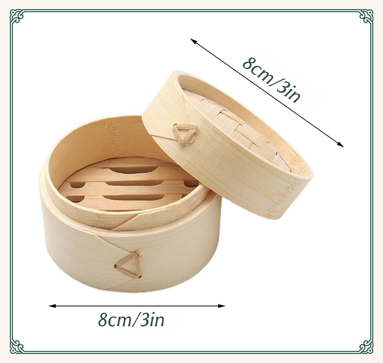 10-30Pack 3 In Mini Bamboo Steamer