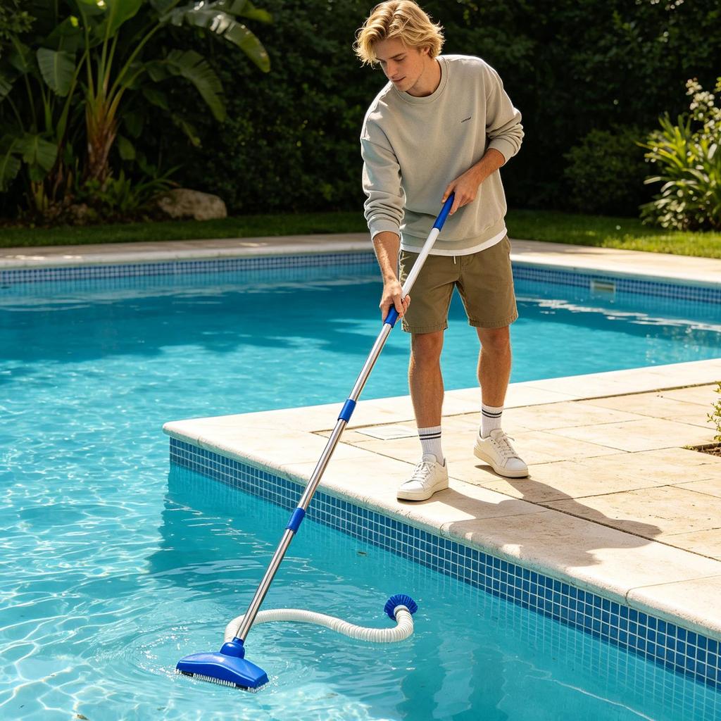 Swimming Pool Vacuum Handheld Automatic Vacuum For Tub Pool Suction Cleaner For Outdoor Backyard Garden Swimming Patio Pond