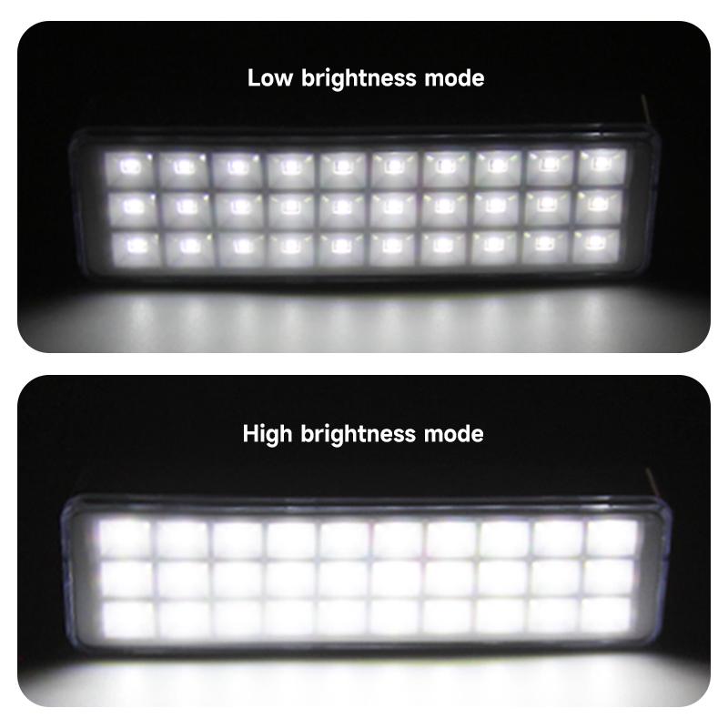 Wall-mounted Emergency Light 2 Modes Rechargeable Home Outdoor Camping Lantern Dimmable 30 LEDs Portable Night Repair Light