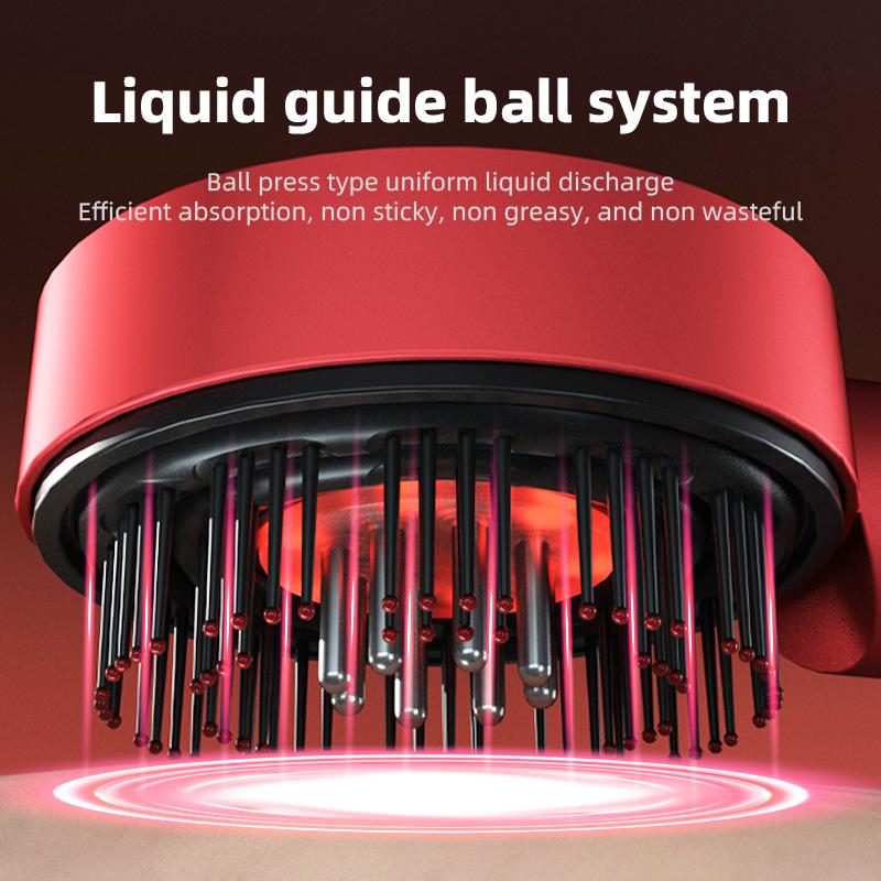 Electric Scalp Massager Hairdressing Comb Infrared Light Wave Scalp Applicator Essence Liquid Nursing Intr
