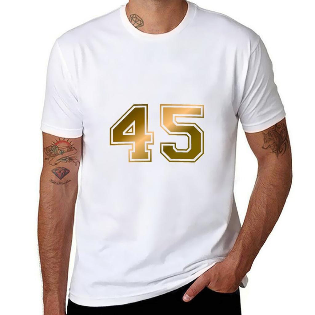 Golden Number 45 Club Med T-Shirt High Elasticity Sports T-Shirt