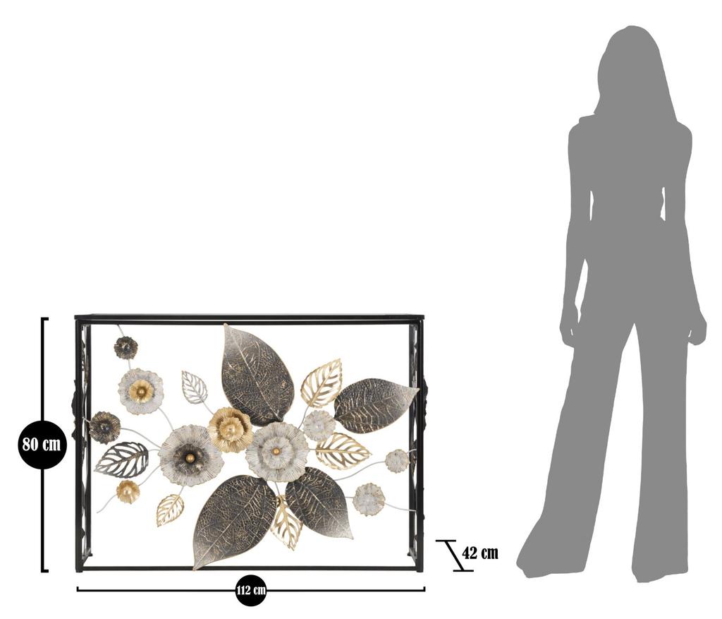 Konsole Glam Dunkel Cm 111,8X41,9X80
