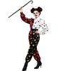 Jumpsuit Halloween Clown Costume Role Playing Dark Circus Costume Harlequin Costume  Adult