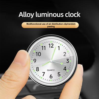 Mini relógio de carro luminoso à prova d'água relógio eletrônico relógio de quartzo relógio de bicicleta motocicleta relógio de painel automático relógio de carro 40 mm