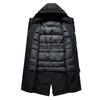 Winter down jacket men's Hong Kong style Korean version trend couple mid-length thickened workwear versatile youth winter jacket