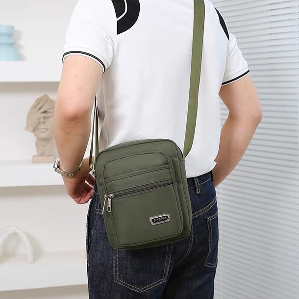 Four Or Six Layer Zipper Waterproof Single Shoulder Messenger Bag Business Bag Wallet