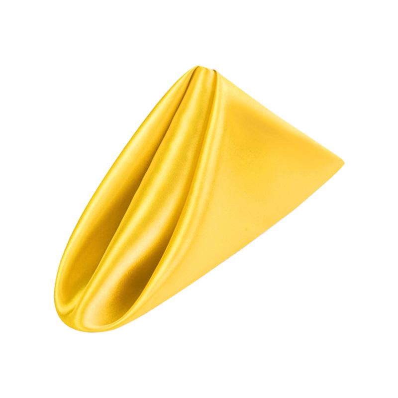 High-Density Satin Napkin – Wedding Style Solid Color Overlock Placemat Tablecloth with Flower Design.