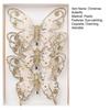 3 Pcs Glitter Sequins Butterfly Ornament Artificial Butterfly Christmas Decoration with Clips for Christmas Tree Wreath Holiday Decoration