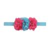 New Children's Three Chiffon Bead Flowers, Candy-colored Baby Elastic Headband, Baby Elastic Headband