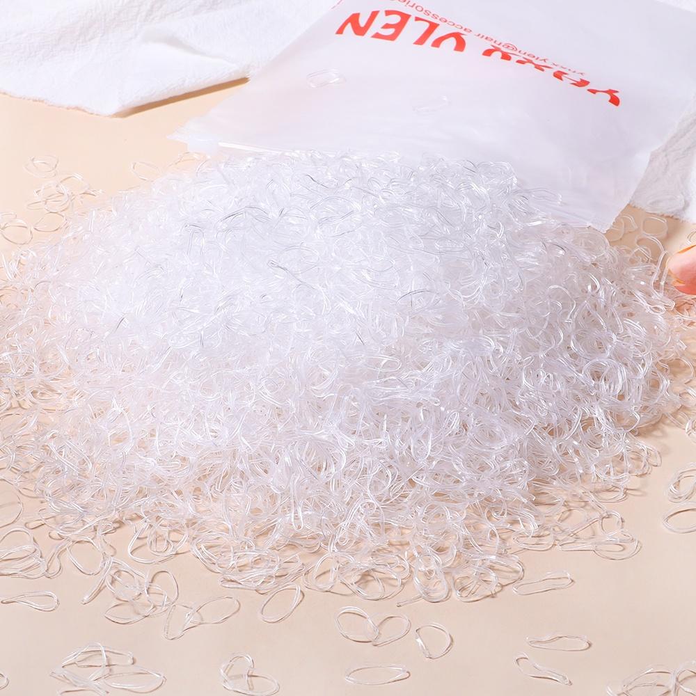 1000 Pcs/Pack Disposable Elastic Hair Bands Colorful Scrunchie Girls Rubber Band Ponytail Holder Kids Hair Accessories Hair Ties