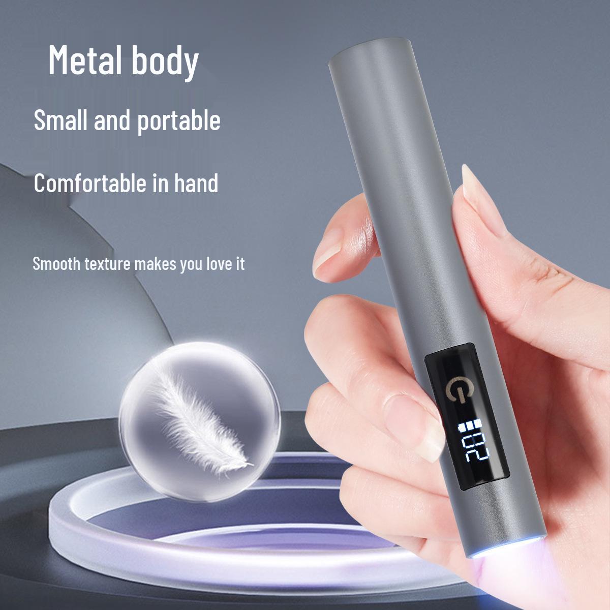

Nail Lamp: Compact Aluminum Alloy UV Light for Manicures сірий колір