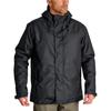 SOLOGNAC 100 Warm Waterproof Solid Outdoor Leisure Sports Zippered Hooded Jacket Men's Black