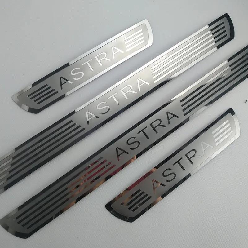 

For Opel Vauxhall Astra Car Sticker Accessories Door Sill Protector Scuff Plate Auto Stainless Steel Styling Trim 2010-2022