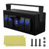 4 Gang Rocker Toggle Switch Box 4-way USB Quick Charger Blue Light Switch Dual USB 4.8A 12/24V Unive