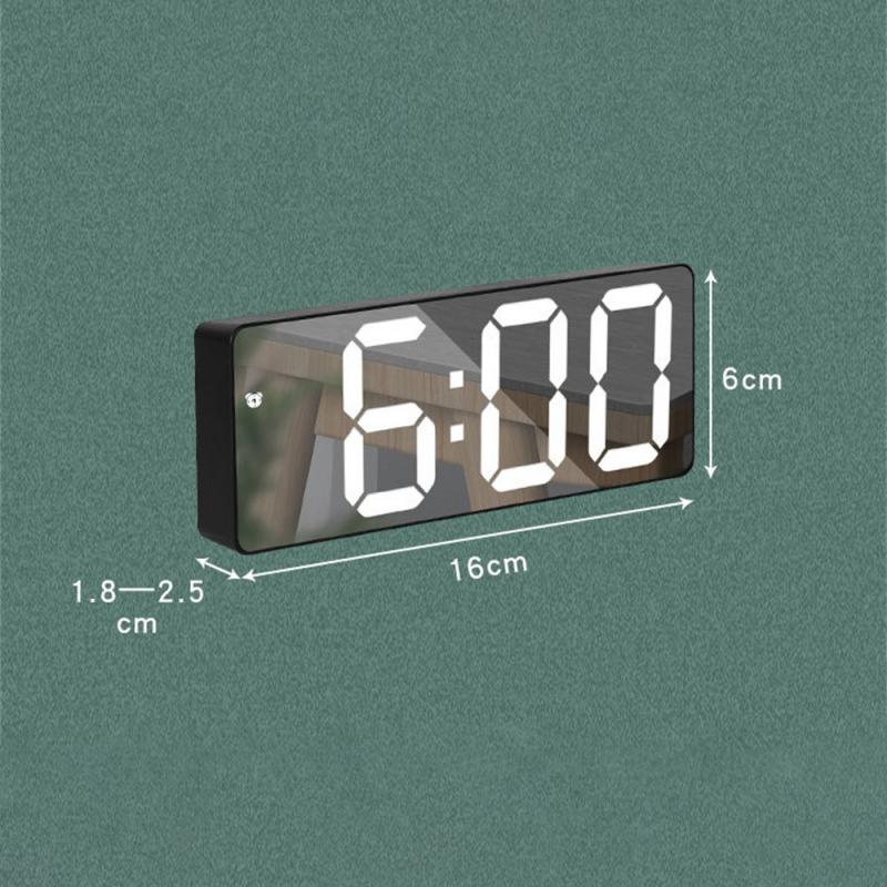 Plug-in Clock Easy To Control Fashionable Home Supplies Popular Acrylic Mirror Alarm Clock Clock Battery Powered Modern Pocket