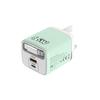 65W GaN Fast Charger with USB, PD, Type-C Retractable Cable, Multi-Port EU/UK Plug.