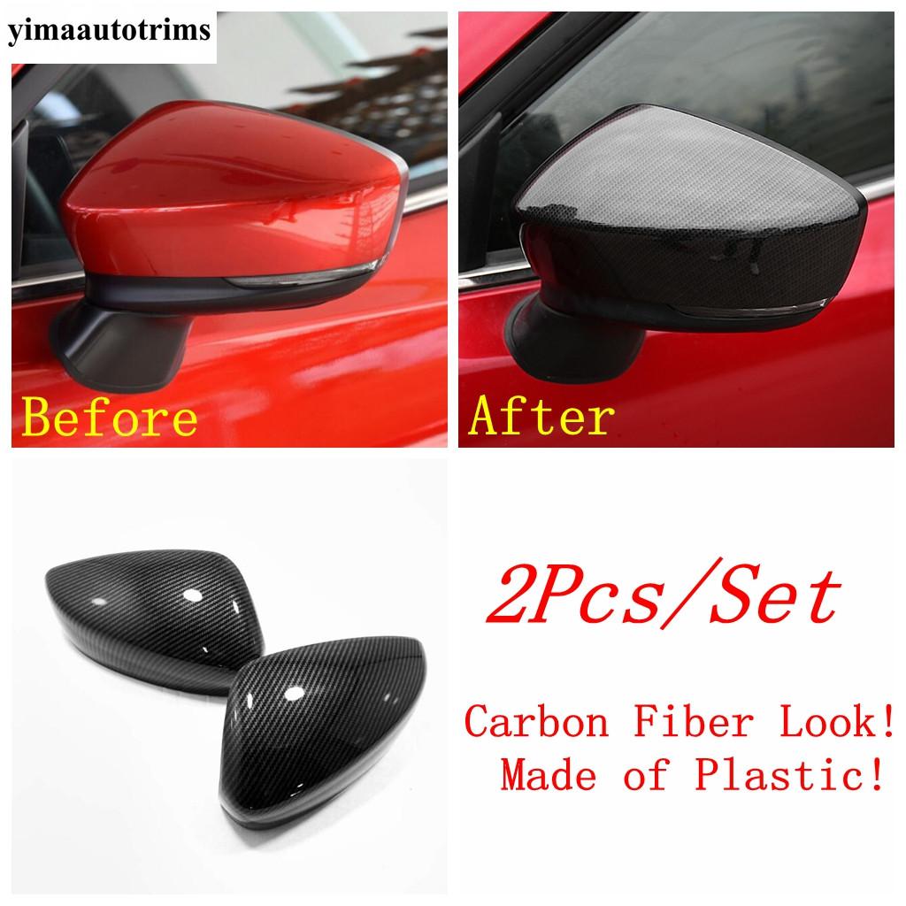 Car Rearview Mirror Side Wing Rear View Case Decor Cover Trim For Mazda 3 2017 2018 Ox Horn Blade Style Accessories Exterior Kit
