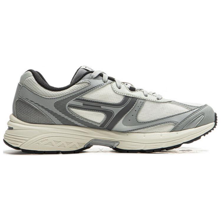 New LiNing Pentium P1000 Cushioning Anti Slip And Wear Resistant Low Top Running Shoes Men's Gray White ARSV039-2