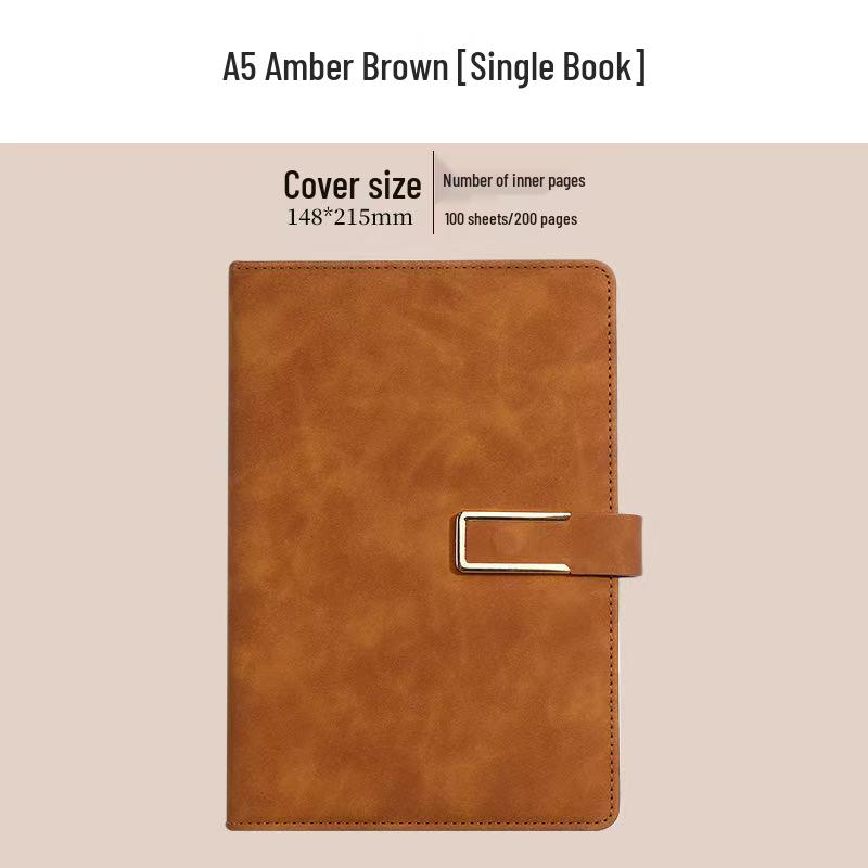 Personalized A5 Soft Leather Notebook Gift Set - Elegant Business Diary with Buckle