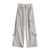 Khaki Quick-drying Overalls Women's Autumn Thin New High-waisted Loose Straight Casual Parachute Mountaineering Wide Legs