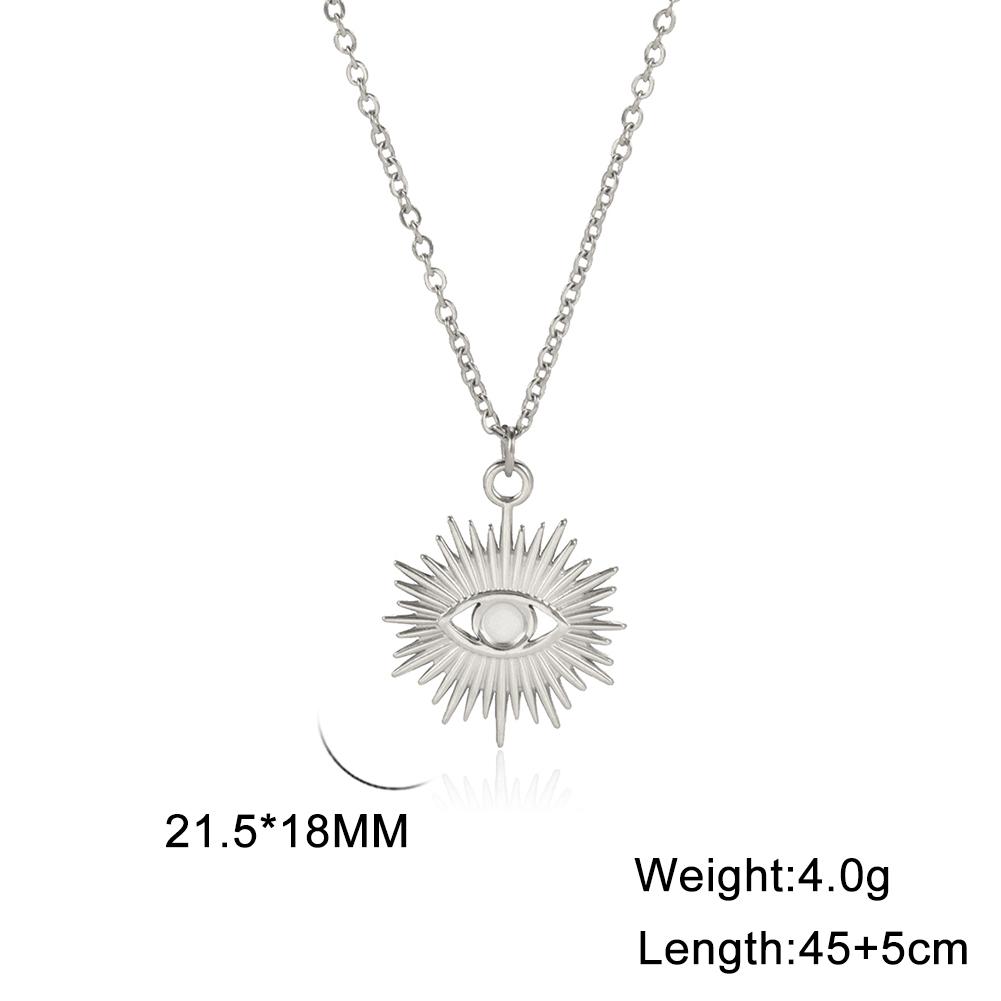 In Boho Sun Star Pendant Necklace for Women Stainless Steel Gold Choker Neck Chain Jewelry Birthday Gift