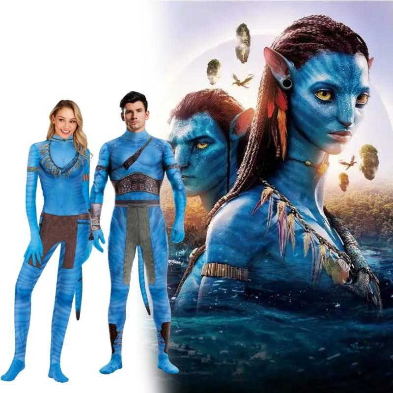 Avatar Inspired Halloween Costume Milk Silk Bodysuit For Fantasy Role Play