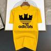 Three Cats Printed Unisex Soft And Comfortable T Shirt Cool Shirts O-Neck Streetwear Oversized S-7XL Black and White Tee Man