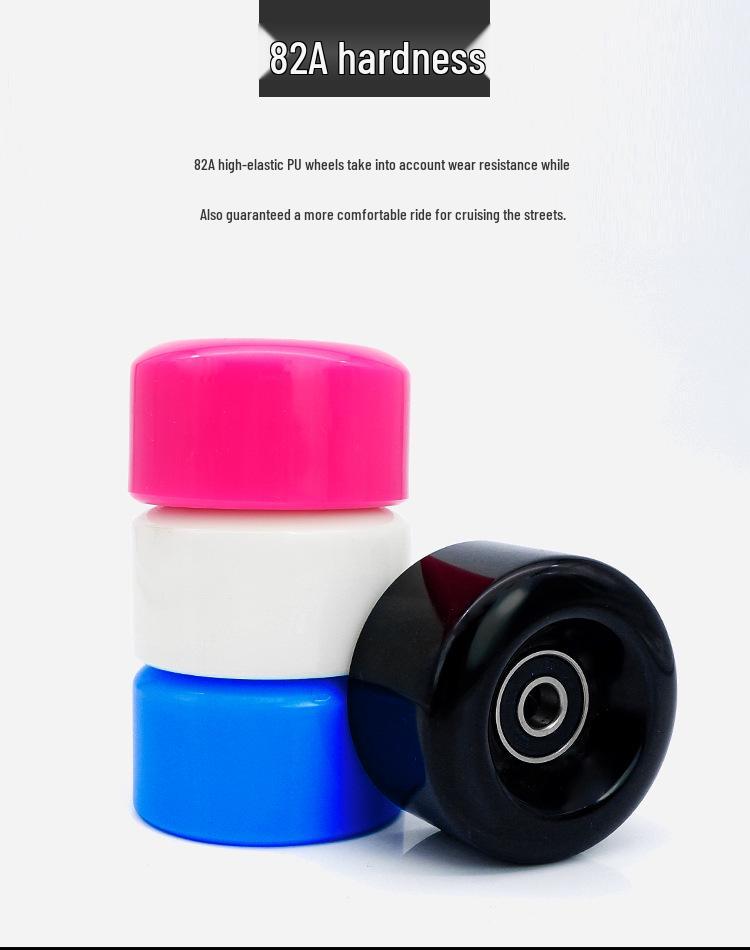Double Row High-Elastic Shock Absorbing PU Four-Wheel Roller Skate Wheels - Non-Flashing, Universal Accessory