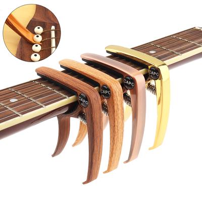 Akustik Gitar Ukulele Tuning için Pin Çektirme ile Alüminyum Alaşımlı Metal Ahşap Tahıl Gitar Capo
