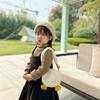 Adorable Korean Style White Goose Knitted Handbag For Kids Perfect For Daily Outings