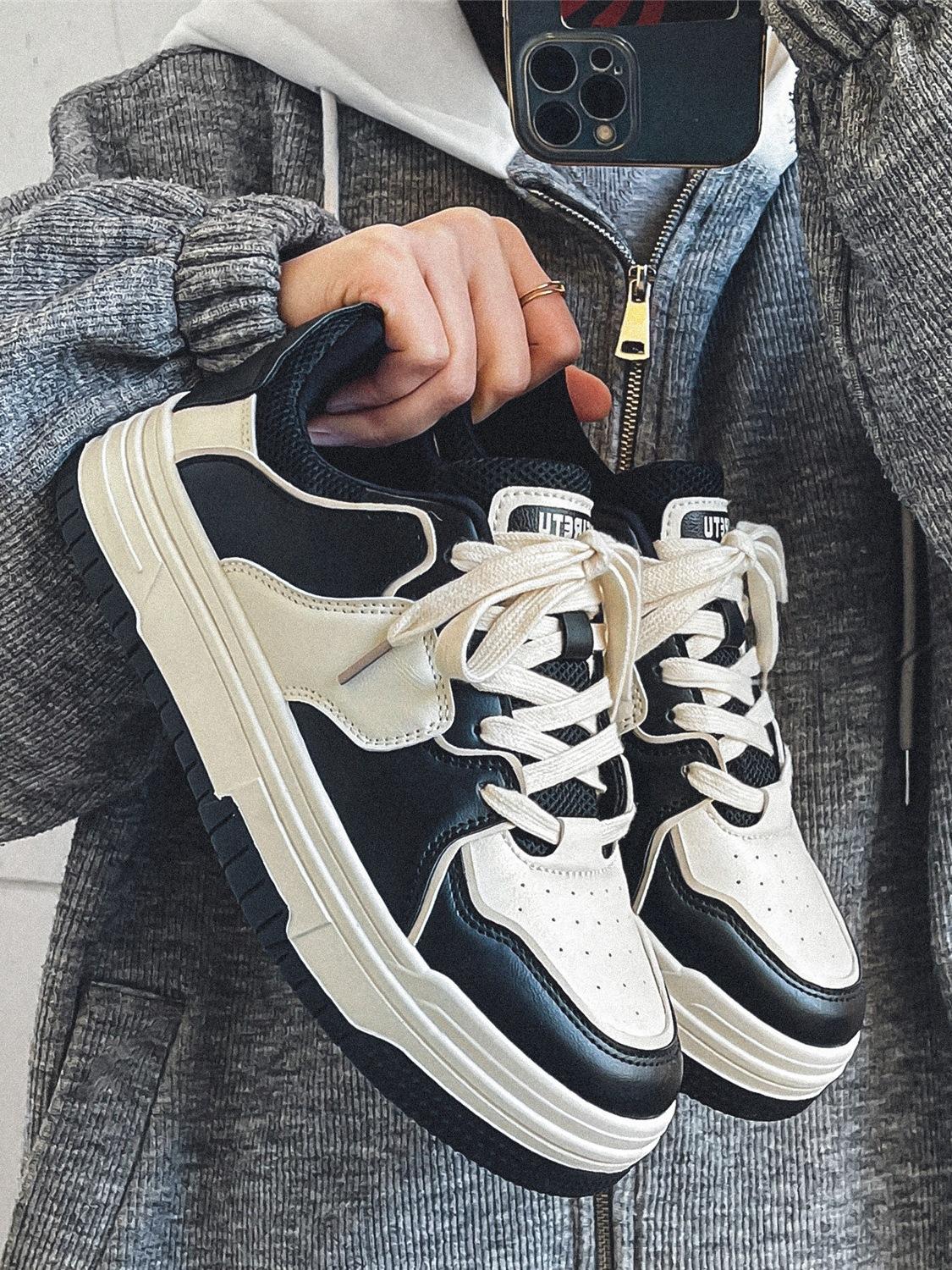 

2025 spring new Internet celebrity shoes men s ins trendy versatile niche students American board shoes platform sports shoes men 44