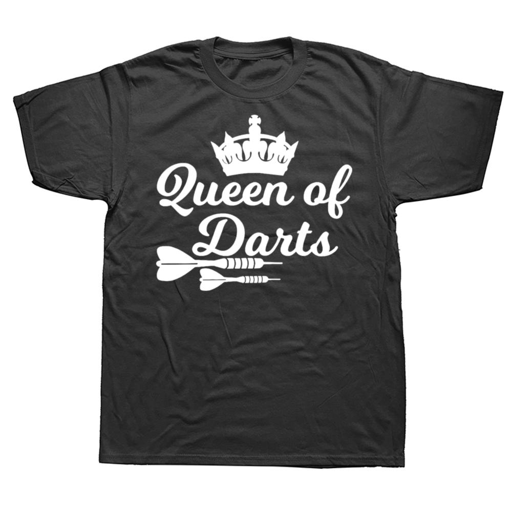 

Funny Queen of Darts Graphic T-shirts Men Women s Fashion Casual Tshirt 100% Cotton Loose Oversized Target Shooting T Shirt -... S разноцветный