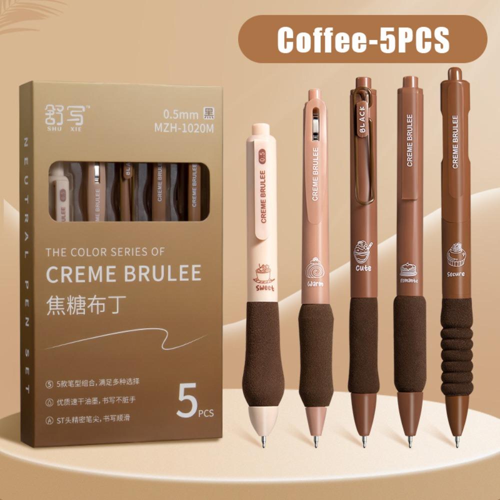 5PCS 0.5mm Black Ink Neutral Pen Quick Drying Writing Tool New Gel Pen  School Office