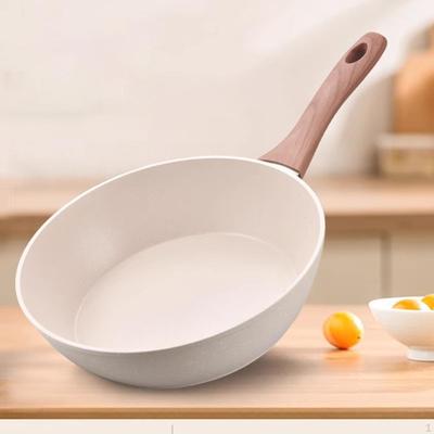 Chef Pan Non Stick Wok Smooth Surface Skillet Stone Cookware Frying Stir Fry for Ceramic and