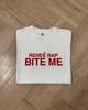 Renee Rap - “Bite me” tekst T-shirt | Unisex Oversized pasvorm