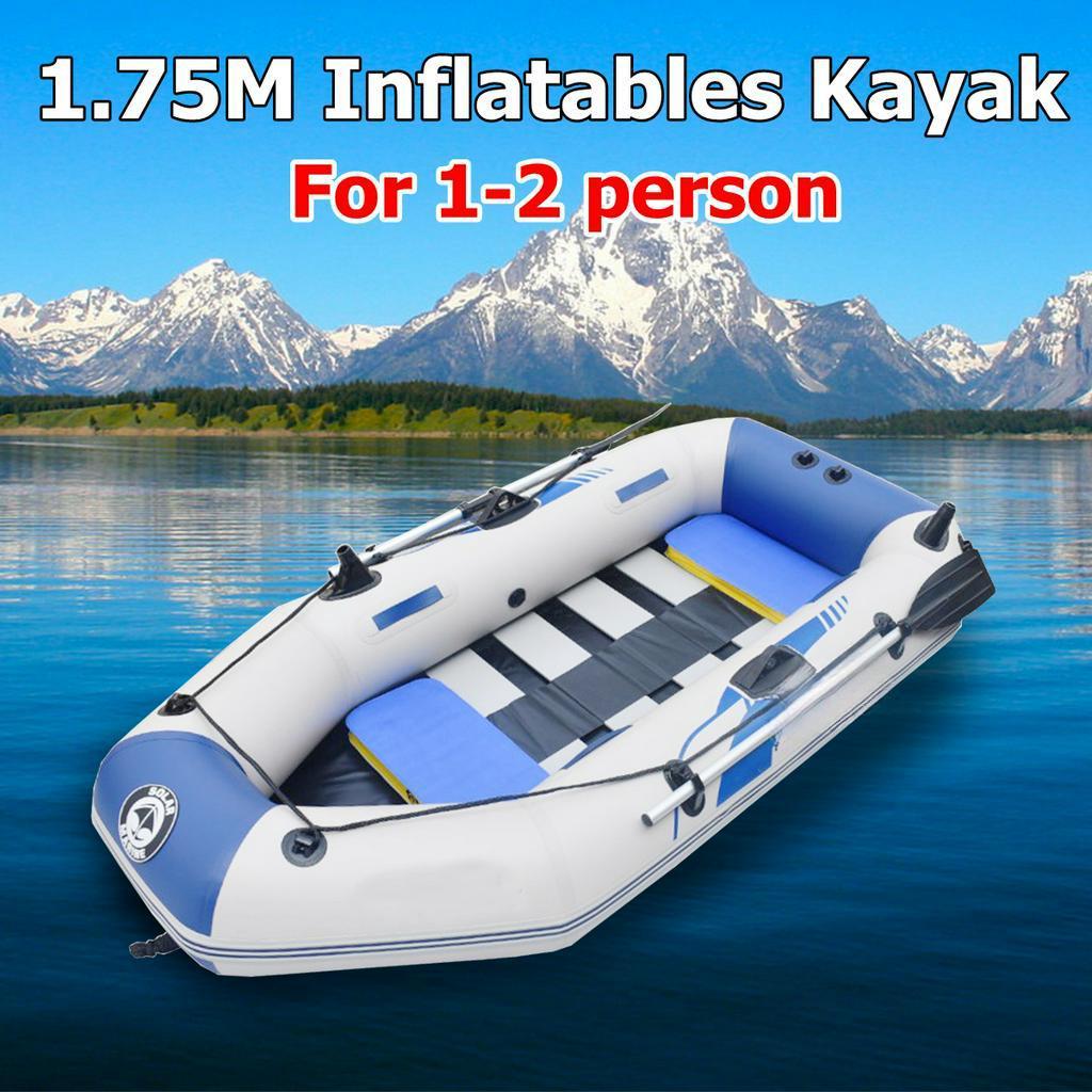 1,75M/2M Profesionální nafukovací kajak PVC Nafukovací Gumový Rybářský Vodotěsný Odolný proti opotřebení Kajak Pontonový člun Raft 1-2 osoby