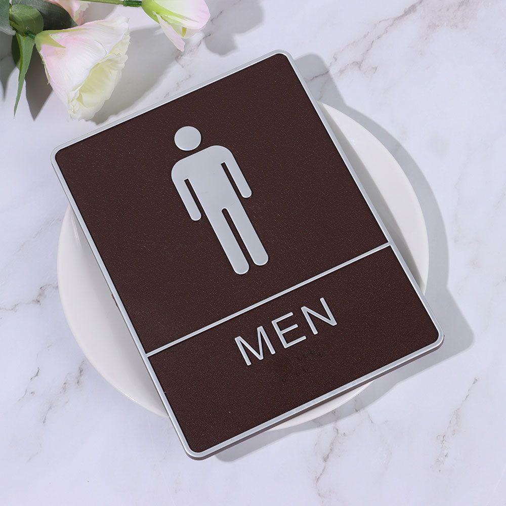 Self-adhesive Decorative Plate 20*15cm Imitation Leather Man&Woman Marker Toilet Signs Stickers WC Door Plaque