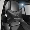 Car Seat Headrest Auto Logo Neck Pillow Car Accessories For Mercedes Benz A B C E S Class CLA CLS SLK GLA GLC GLB GLK AMG W204