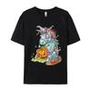 Zombiecorn Zombie Unicorn Halloween Tshirt Men PreShrunk Cotton TShirt Harajuku Shirt Crew Neck Camisas Men Casual Tshirt