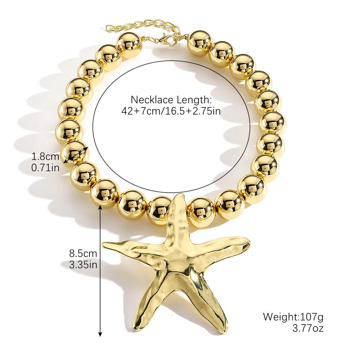 

Ожерелье для женщин Ocean Vacation Bohemian Faux Retro бисерное ожерелье с подвеской в виде морской звезды и раковины Красивое элегантное ожерелье для нее