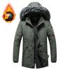 Mens Winter Jacket Mens Windbreaker Anorak Quality White Duck Down Jacket Fur Hood Removable Long Parka Male Coat Warm Thick Overcoat