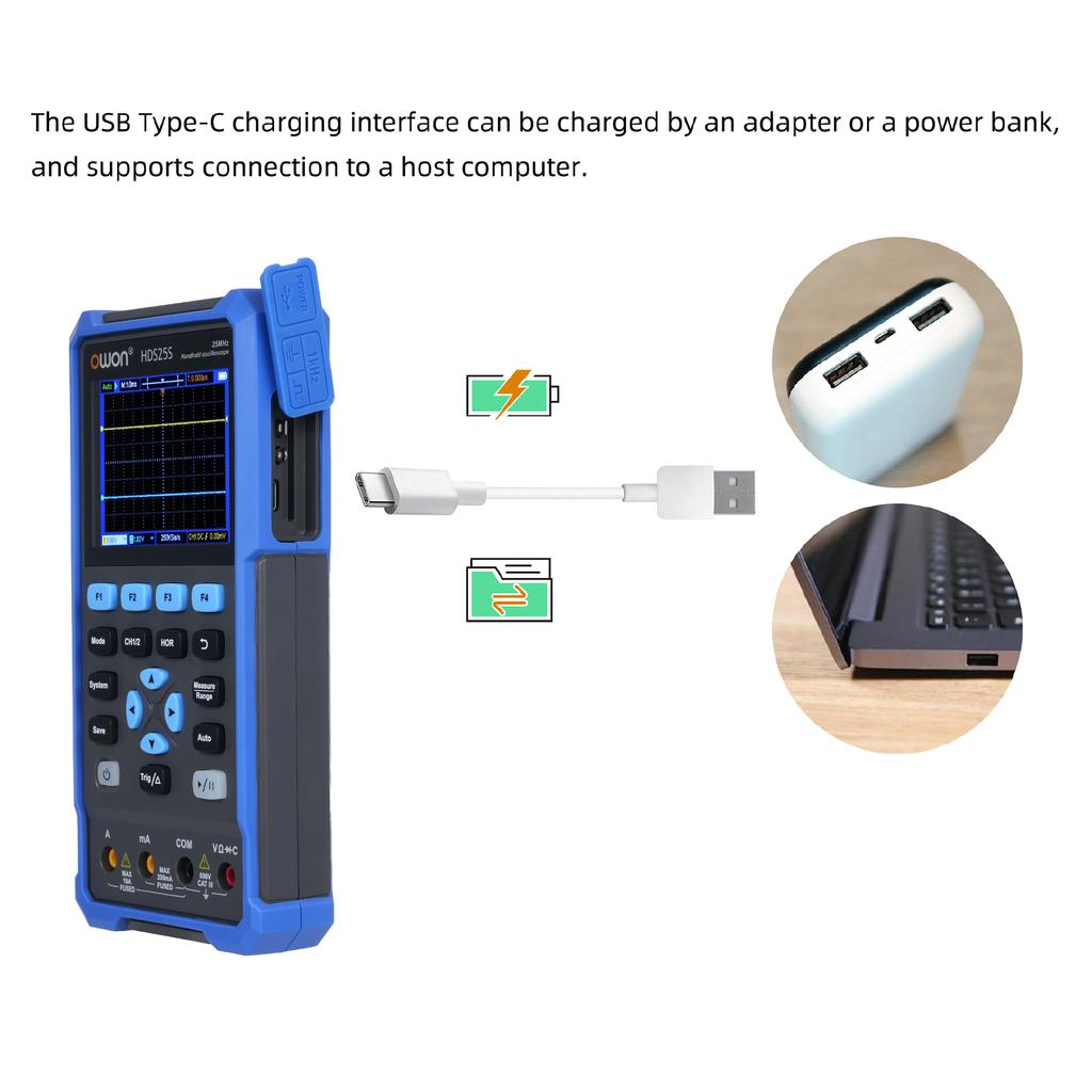 3in1 Oscilloscope Multimeter Waveform Generator Multifunctional Multimeter 25MHz Bandwidth 250MSa s(Single Channel),
