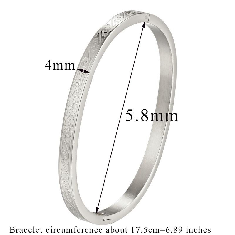 5cm Small Size Kids Bangle and 5.8cm Diameter Mother Bangle Stainless Steel High Quality Jewelry Gold Color Bracelet Wholesale