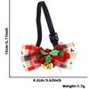 Joyful Pet Christmas Collar Featuring Cartoon Bow Tie And Festive Jingle Bells Pets For