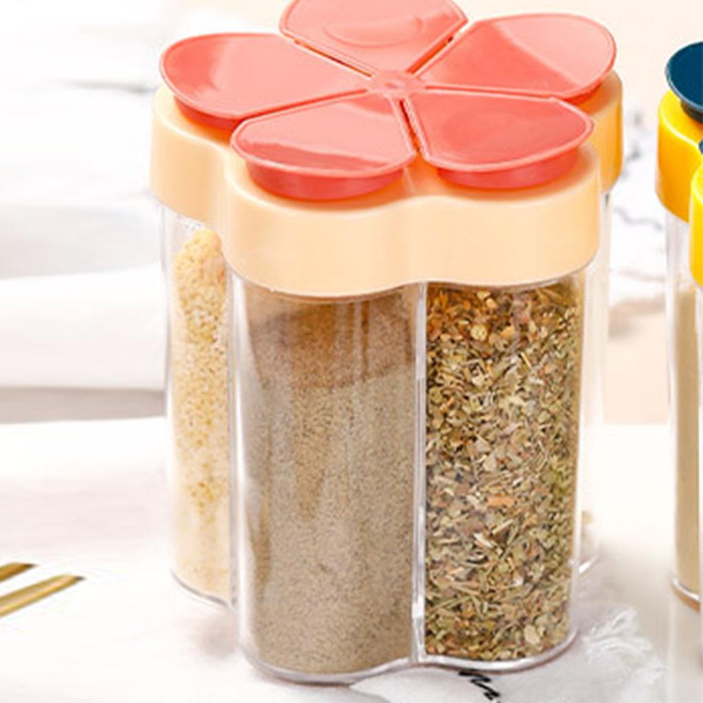 Contenitori per Spezie da Viaggio 5 in 1 Ermetici Contenitori per Condimenti da Viaggio Scatola Portatile per Condimenti da Campeggio per Barbecue Picnic