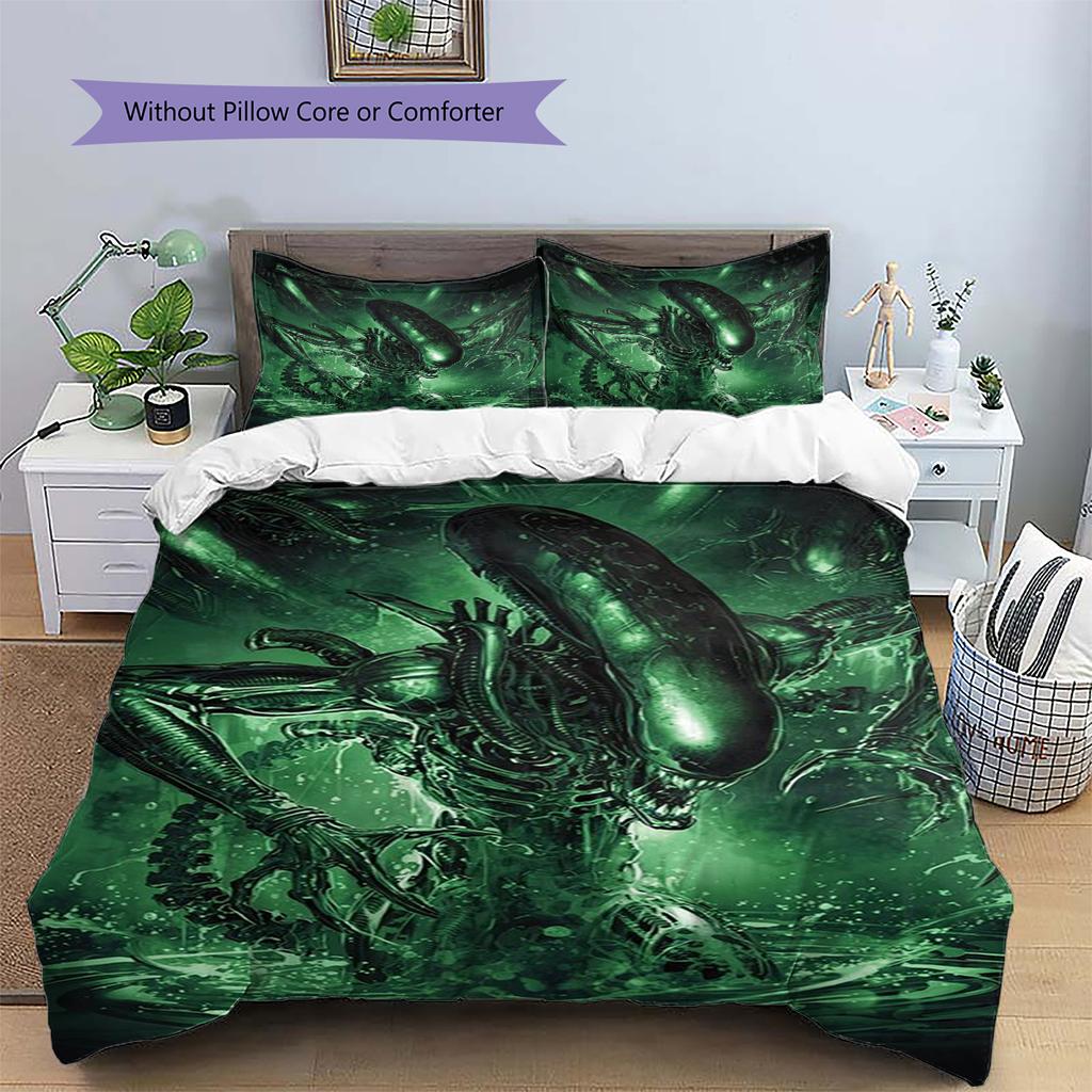 Cartoon Pattern Bedding Quilt Set Quilt Cover Pillowcase Home Decoration Birthday Gift (1 * Duvet Cover + 2 * Pillowcase, Without Core)