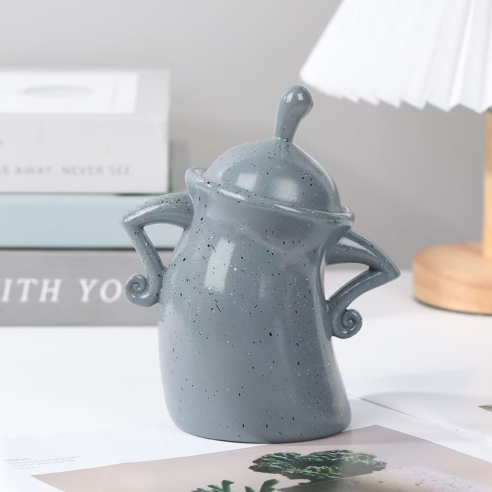 Creative Resin Storage Container with Waist Decoration Candy Box Multi-functional Home Seal Nut Medicinal Material Storage Jar