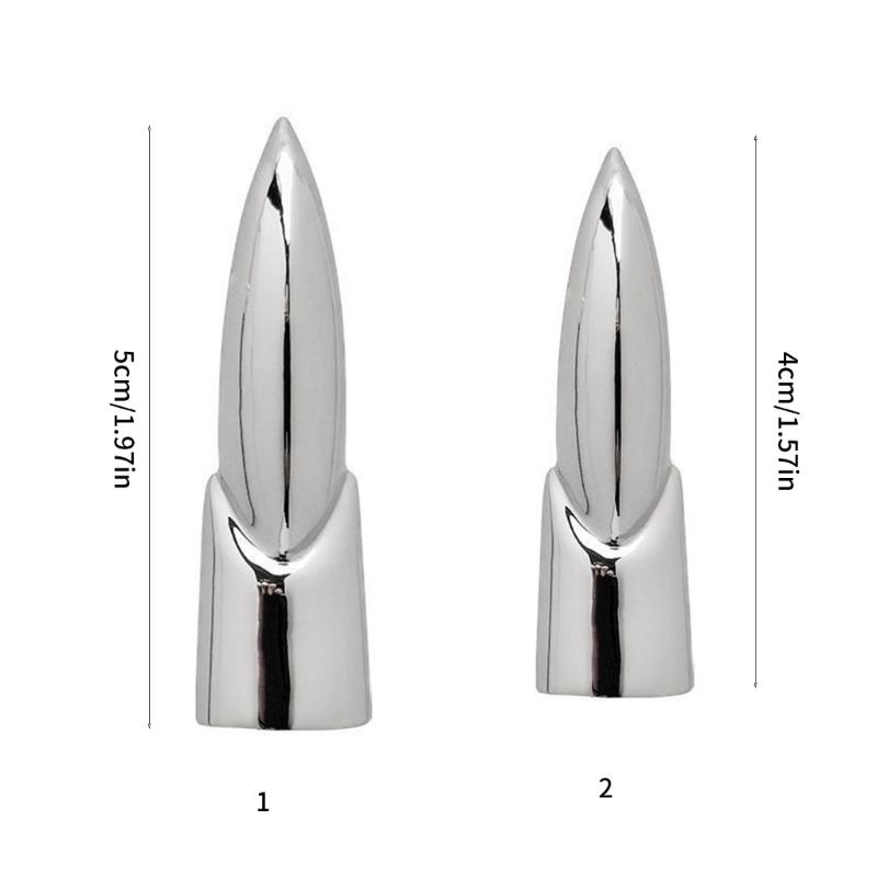 Edgy Wolf Claw Shaped Protective Finger Ring Alloy Stylish Nail Guard Accessory For Modern Fashion Enthusiasts